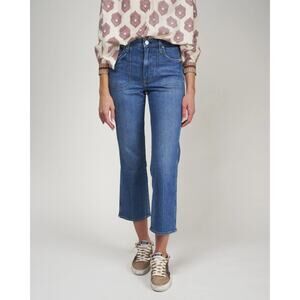 AMO Abigail High Rise Straight Leg Peaceful Wash Ankle Jeans Size 24